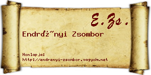 Endrényi Zsombor névjegykártya